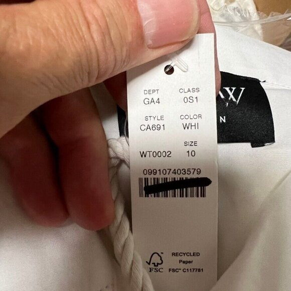 J.Crew Collection Maris dress in cotton-blend poplin White Size 10 CA691 - Picture 8 of 9